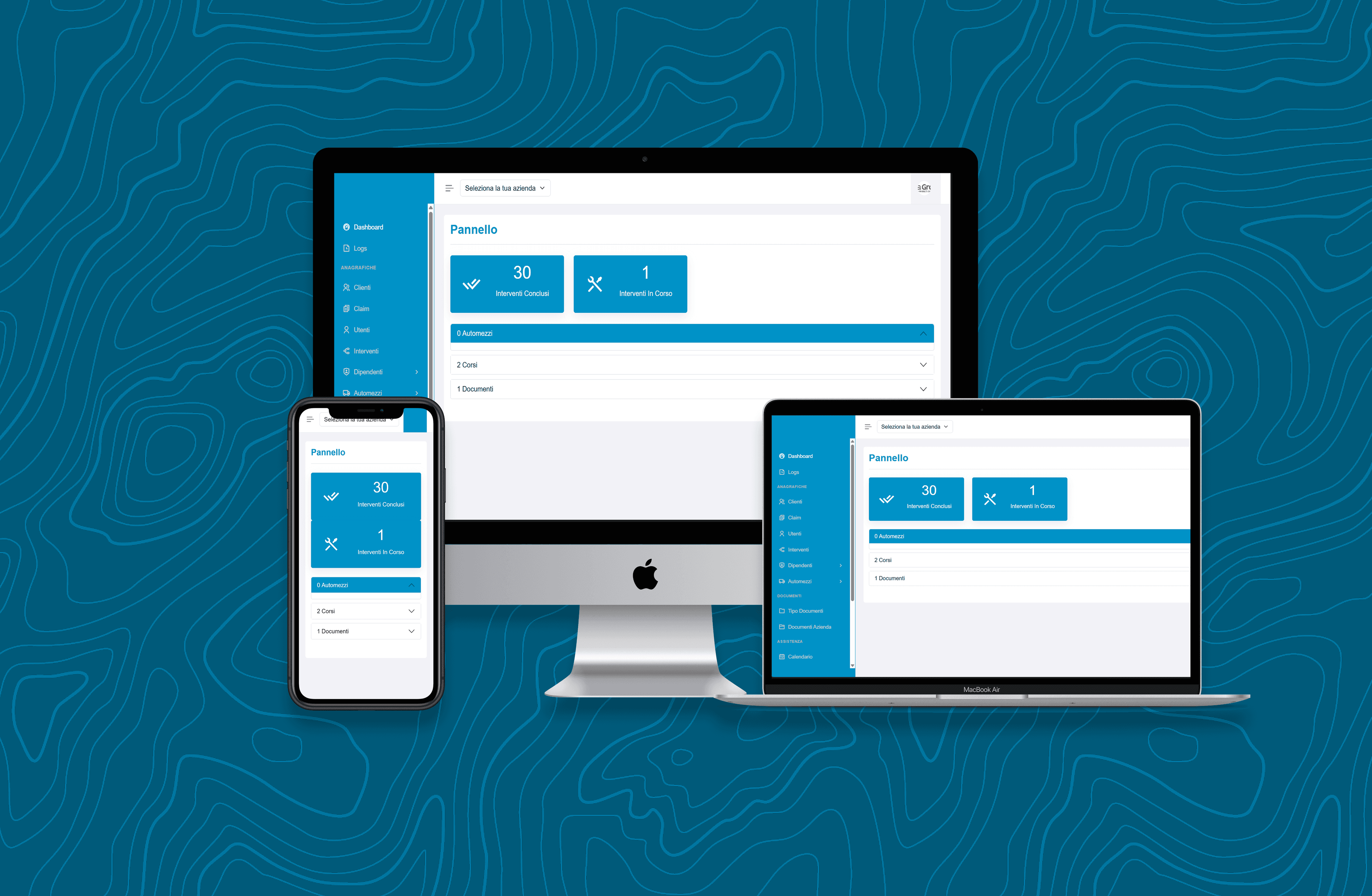 modern mobile application dashboard interface