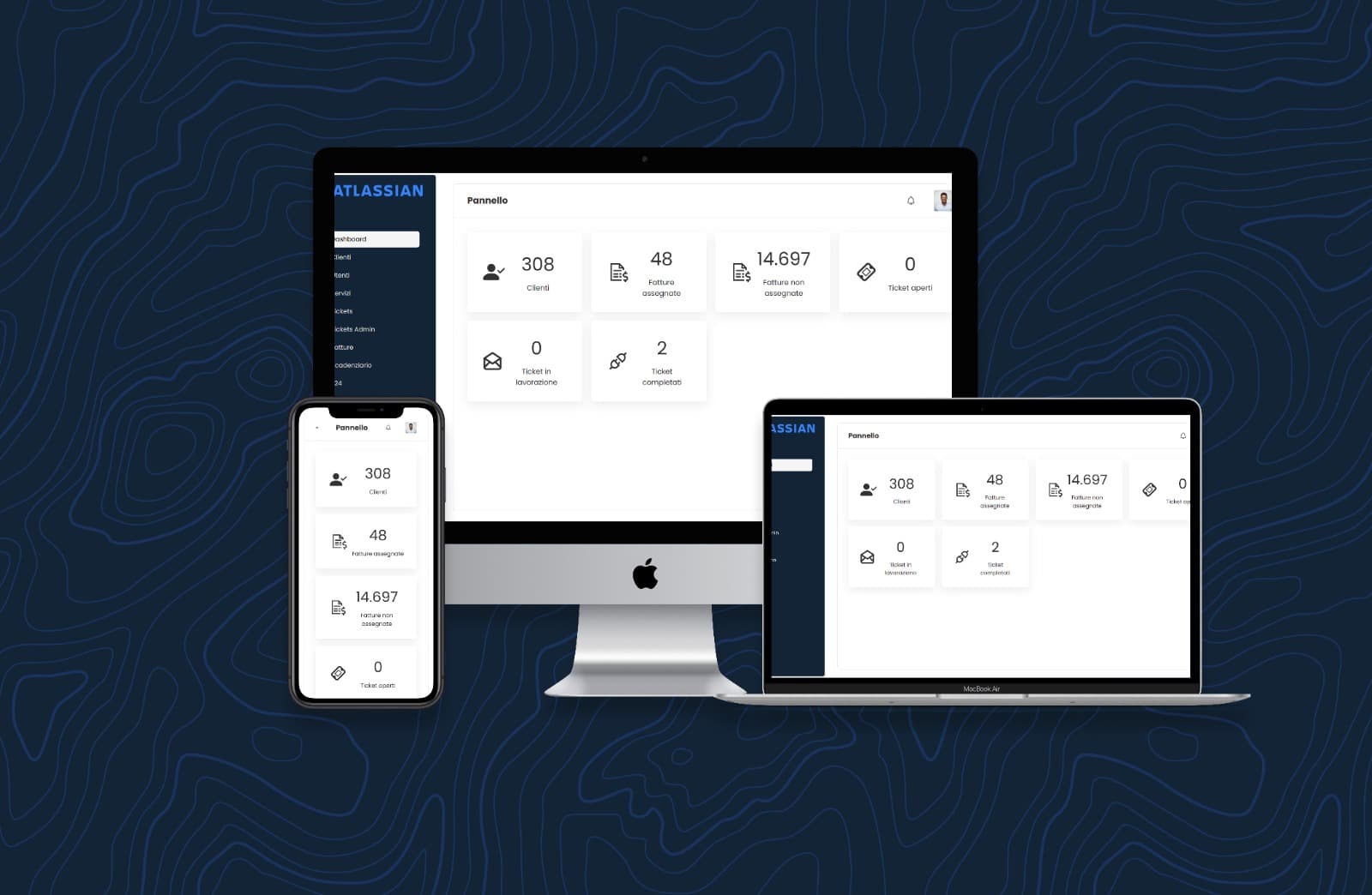 modern mobile application dashboard interface